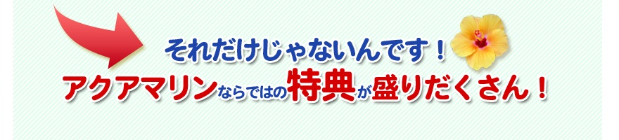 アクアマリンならではの特典